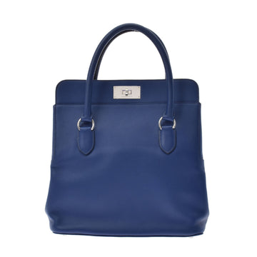 Hermes Toolbox 26 Blue Eccentric Palladium Metal Fittings R Engraved (around 2014) Women's Swift Handbag