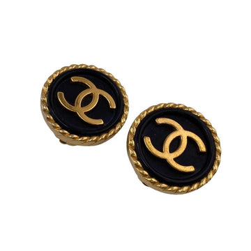 CHANEL 97A Coco Mark Earrings Gold Ladies