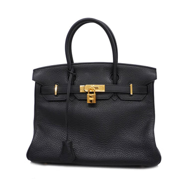 HERMES handbag Birkin 30 J engraved Taurillon Clemence black ladies
