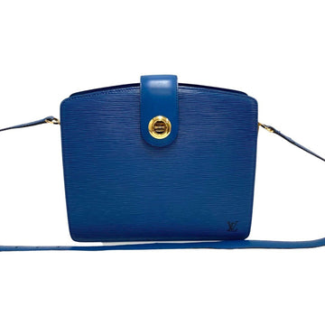 LOUIS VUITTON Vintage Capuchin Epi Leather Genuine Mini Shoulder Bag Pochette Toledo Blue