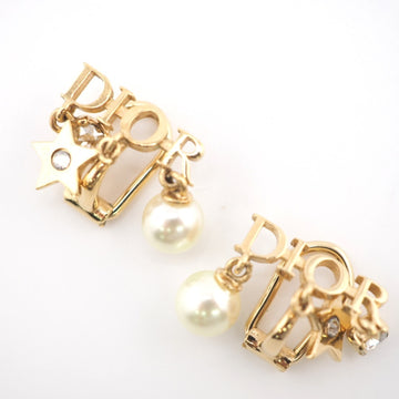 CHRISTIAN DIOR/ Dio[r]evolution fake pearl earrings gold ladies