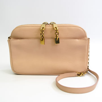 CHLOE Women's Leather Shoulder Bag Pink Cream