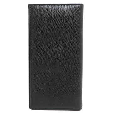 BVLGARI Men's Long Wallet Leather Black