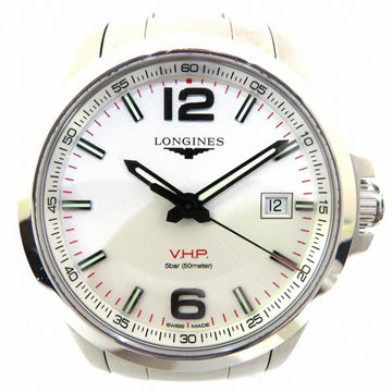 LONGINES Conquest L3.726.4 quartz white watch men's