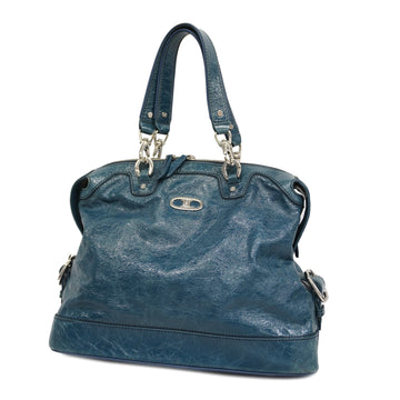 CELINEAuth  2WAY Bag Women's Leather Handbag,Shoulder Bag Blue