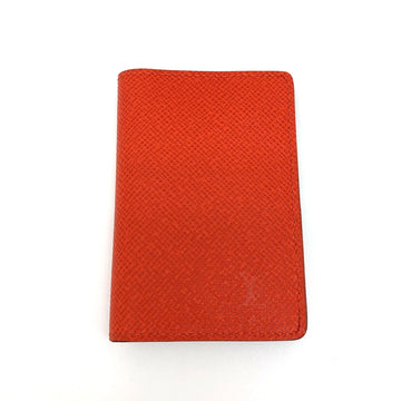 LOUIS VUITTON Organizer de Poche M41904 Leather Orange Taiga Men's Business Card Holder/Card Case Pass ITKB02IBOOZM RM5114D