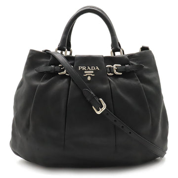 PRADA NAPPA SPORT Handbag Shoulder Bag Leather NERO Black Boutique Purchased Item BN1200