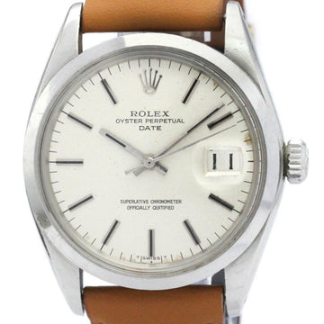 ROLEXVintage  Oyster Perpetual Date 1500 Steel Automatic Mens Watch BF562859