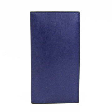 VALEXTRA V8L21 Women,Men Leather Long Bill Wallet [bi-fold] Royal Blue