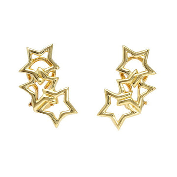 TIFFANY Triple Star K18YG Yellow Gold Earrings