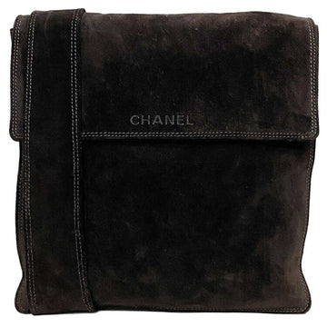 Chanel shoulder bag brown leather 5th CHANEL flap suede ladies