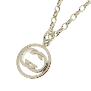 Gucci SV925 interlocking G circle necklace silver