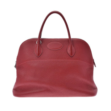 Hermes Bolide 37 Rouge Vif G Engraved (around 2003) Ladies' Taurillon Clemence Handbag