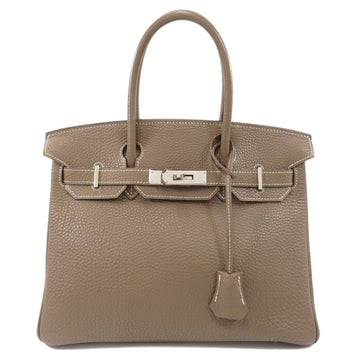 Hermes Birkin 30 Etoupe Handbag Togo Ladies