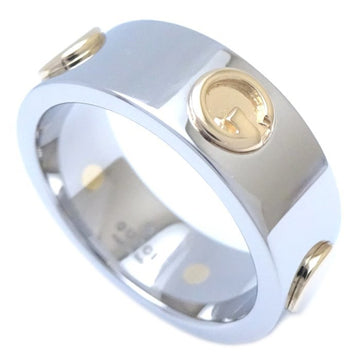 GUCCI G Icon Ring Silver x Gold INOX Stainless Steel 290874