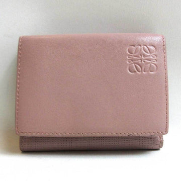 LOEWE wallet trifold pink leather
