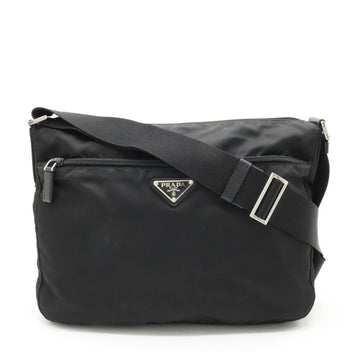 PRADA VELA Shoulder Bag Nylon Leather NERO Black Boutique Purchased Item 1BC421