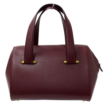 Cartier Bag Women's Handbag Leather Bordeaux Wine Red