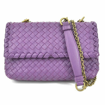 BOTTEGA VENETA Crossbody Shoulder Bag Intrecciato Leather Purple Women's