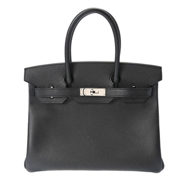 HERMES Birkin 30 Black X Stamped [around 2016] Ladies Vaux Epson Handbag