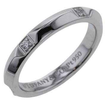 TIFFANY ring true band width about 2.5mm 5P platinum PT950 diamond 7.5 women's &Co.