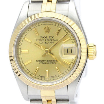 ROLEXPolished  Datejust 69173 S Serial 18K Gold Steel Ladies Watch BF560315