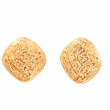 CHANEL Cocomark Diamond Earrings Gold Women's