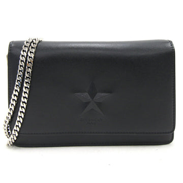 GIVENCHY Chain Wallet BC06250704 Black Leather Shoulder Bag Clutch Women's
