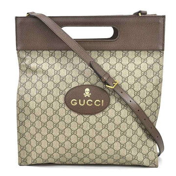 GUCCI Handbag Shoulder Bag GG Supreme Canvas Brown Unisex 463491