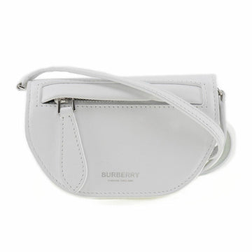 BURBERRY Olympia Mini Shoulder Bag Leather White Women's