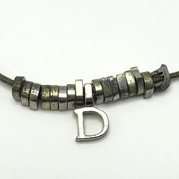 CHRISTIAN DIOR D Logo Necklace Silver