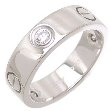 CARTIER #53 Half Diamond Love Women's Ring B4032553 750 White Gold No. 13.5