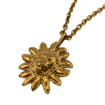 CHANEL Lion Chain Necklace Gold Men's Women's