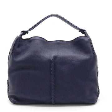 BOTTEGA VENETA Intrecciato Cervo Hobo Handbag Leather Navy Purple 468600