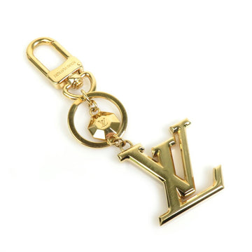 LOUIS VUITTON Charm Key Ring LV Facet Metal Gold Women's M65216