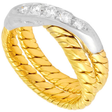 TIFFANY&Co visor yard bracelet 6P diamond Pt950 Elsa Peretti