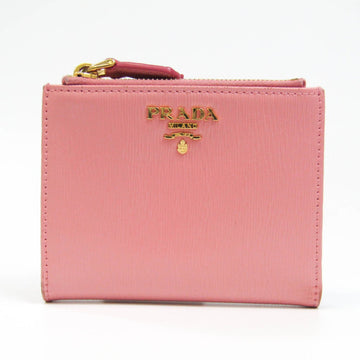 PRADA VITELLO MOVE 1ML024 Women's Leather Wallet [bi-fold] Pink