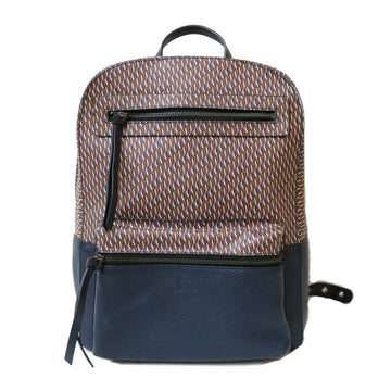 CHRISTIAN LOUBOUTIN Backpack Daypack Navy Multicolor Women's Men's PVC Coated Canvas Leather
