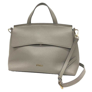 FURLA NIKI F7536 Handbag Shoulder Bag Leather Gray