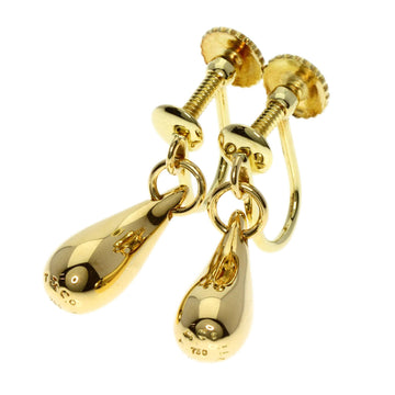 TIFFANY Teardrop Earrings K18 Yellow Gold Women's &Co.