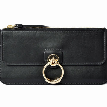 CHLOE Wallet Multi Pouch Slim Zip Long TESS Ladies Leather Black