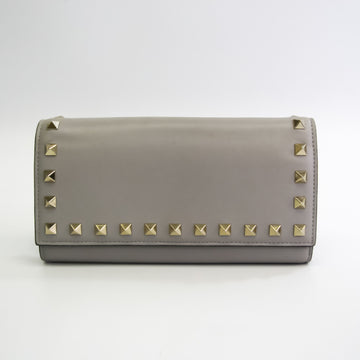 VALENTINO GARAVANI Garavani Women's Leather Wallet [bi-fold] Light Gray