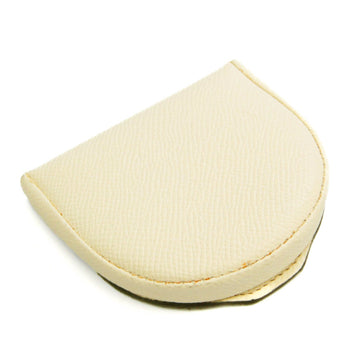 VALEXTRA V0L89 Women,Men Leather Coin Purse/coin Case Off-white