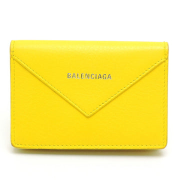 Balenciaga Leather Card Case Yellow