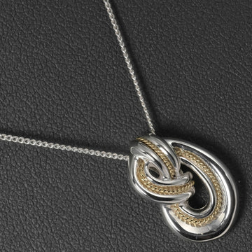 TIFFANY Necklace Combination Knot Vintage Silver 925 K18 Gold &Co. Women's