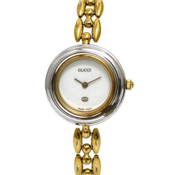 GUCCI Watch White Gold 11/12 Change Bezel SS GP Quartz  6 Colors Battery Operated Ladies Replacement