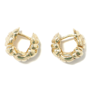 BOTTEGA VENETA Earrings Hoop Type Jewelry Accessories Yellow Gold SV925 K18 Coating Pleated Mini Elegant