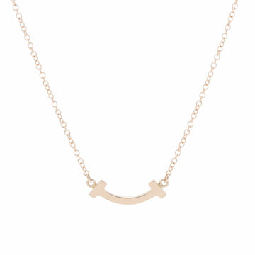 TIFFANY&Co.  T Smile Micro Diamond Women's K18 Yellow Gold Necklace