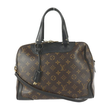 Louis Vuitton Retiro Handbag M50058 Monogram Canvas Leather Brown Black Gold Hardware 2WAY Shoulder Bag Boston