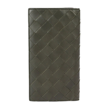 Bottega Veneta intrecciato bi-fold wallet 635567 leather black pink bill compartment long
